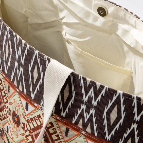 Boho Exotic Pattern Tote Bag Beach Bag - Picture 4 of 8